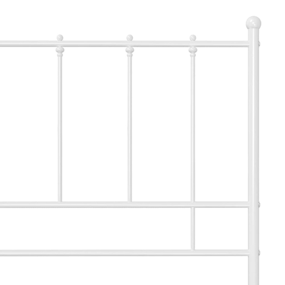 Estructura de cama de metal blanco 140x200