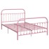 Estructura de cama de metal rosa 160x200