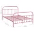 Estructura de cama de metal rosa 160x200