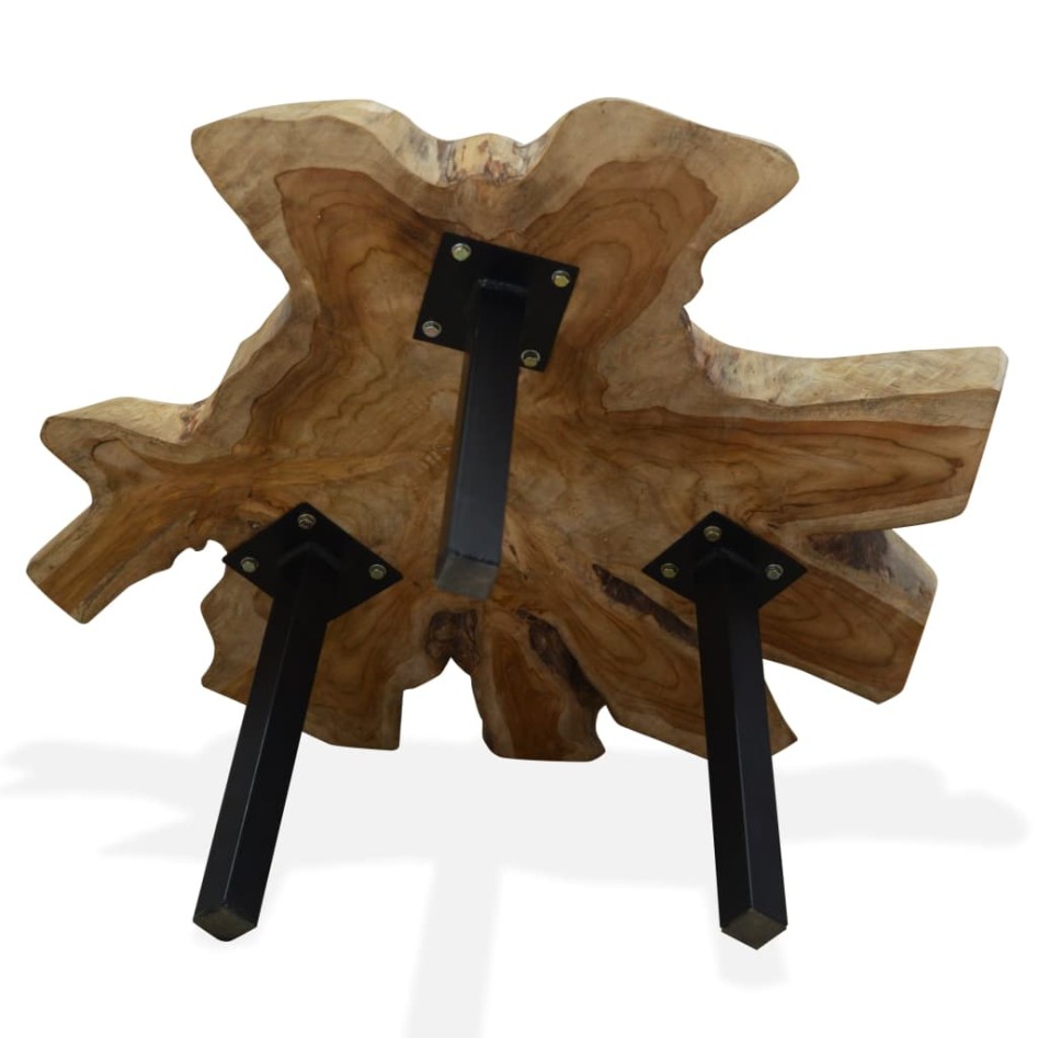 Mesa de centro de madera de teca genuina 80x70x38