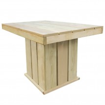Mesa de jardín de madera de pino impregnada 110x75x74 cm