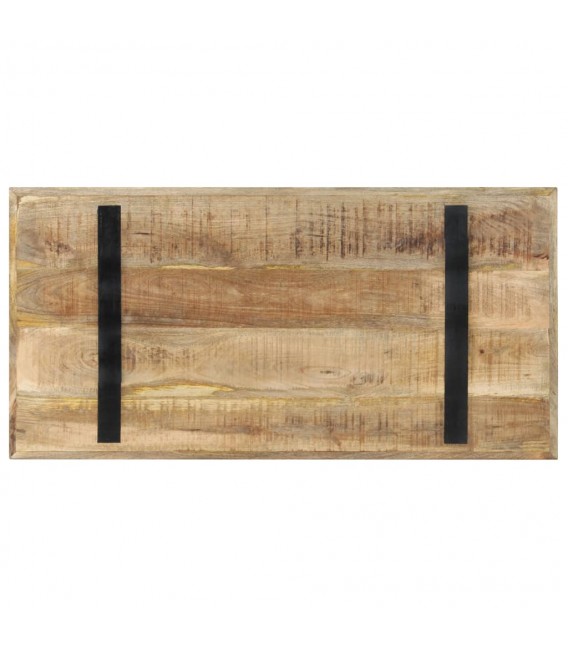 Mesa de comedor madera de mango rugosa 120x60x76 cm