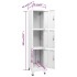 Armario taquilla con 3 compartimentos 38x45x180