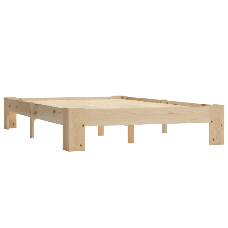Estructura de cama de madera maciza de pino 120x200