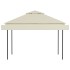 Cenador con tejado doble extensible crema 3x3x2,75m