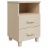 Mesitas noche 2 uds HAMAR pino macizo marrón miel 40x35x62