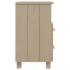 Mesitas noche 2 uds HAMAR pino macizo marrón miel 40x35x62
