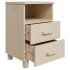 Mesitas noche 2 uds HAMAR pino macizo marrón miel 40x35x62