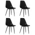 Sillas de comedor 4 unidades negras