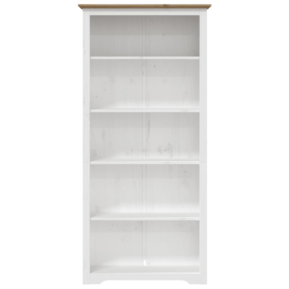Librería BODO 5 estantes madera maciza pino marrón 80x38x180