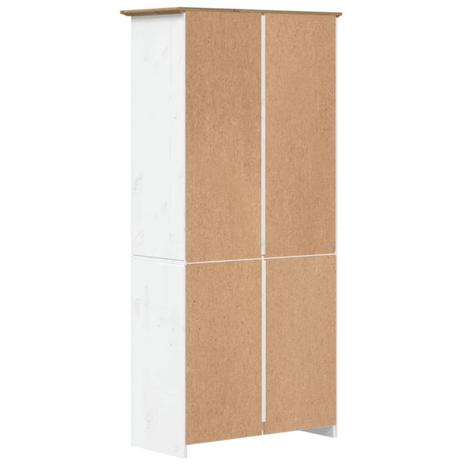 Librería BODO 5 estantes madera maciza pino marrón 80x38x180