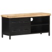 Mueble para TV de madera maciza de mango rugosa 90x30x41 cm