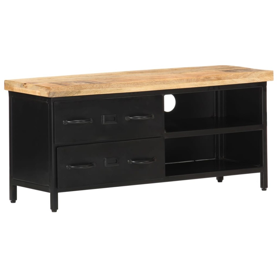 Mueble para TV de madera maciza de mango rugosa 90x30x41