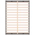 Estructura de cama madera maciza negra 120x200