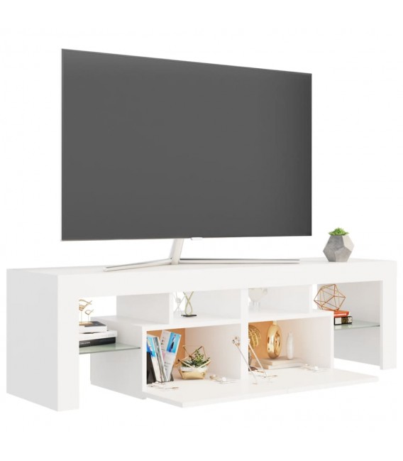 Mueble para TV con luces LED blanco 140x36,6x40 cm