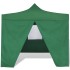 Cenador plegable verde con 4 paredes 3x3