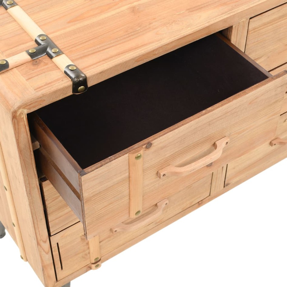 Cajonera de madera maciza de abeto 91x35x73