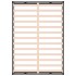 Estructura cama madera maciza negra 140x190