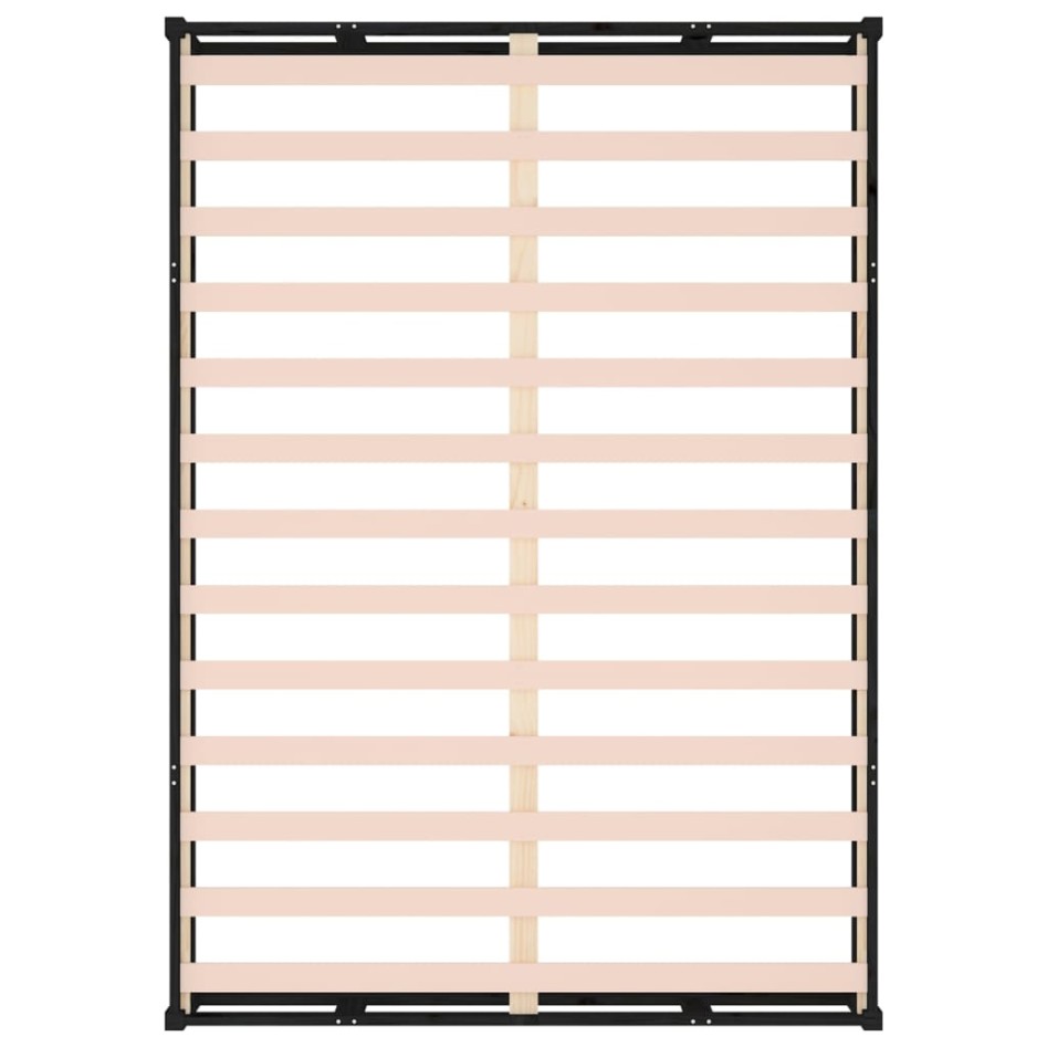 Estructura cama madera maciza negra 140x190