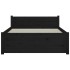 Estructura de cama madera maciza negro 90x200
