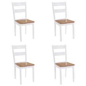 Sillas de comedor 4 unidades madera maciza de caucho