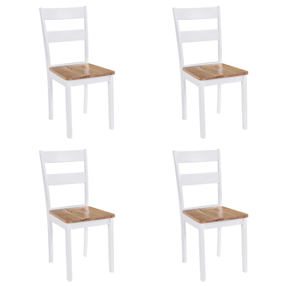 Sillas de comedor 4 unidades madera maciza de caucho