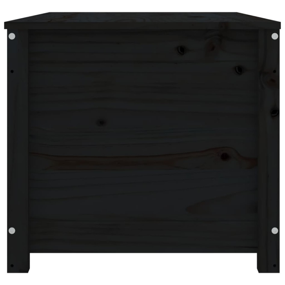 Caja de almacenaje madera maciza de pino negro 110x50x45,5