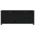 Caja de almacenaje madera maciza de pino negro 110x50x45,5