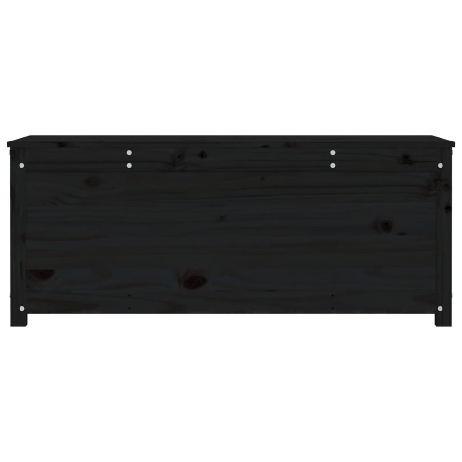 Caja de almacenaje madera maciza de pino negro 110x50x45,5