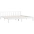 Estructura de cama madera maciza blanco Super King 180x200