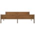 Estructura de cama madera maciza pino marrón miel 200x200