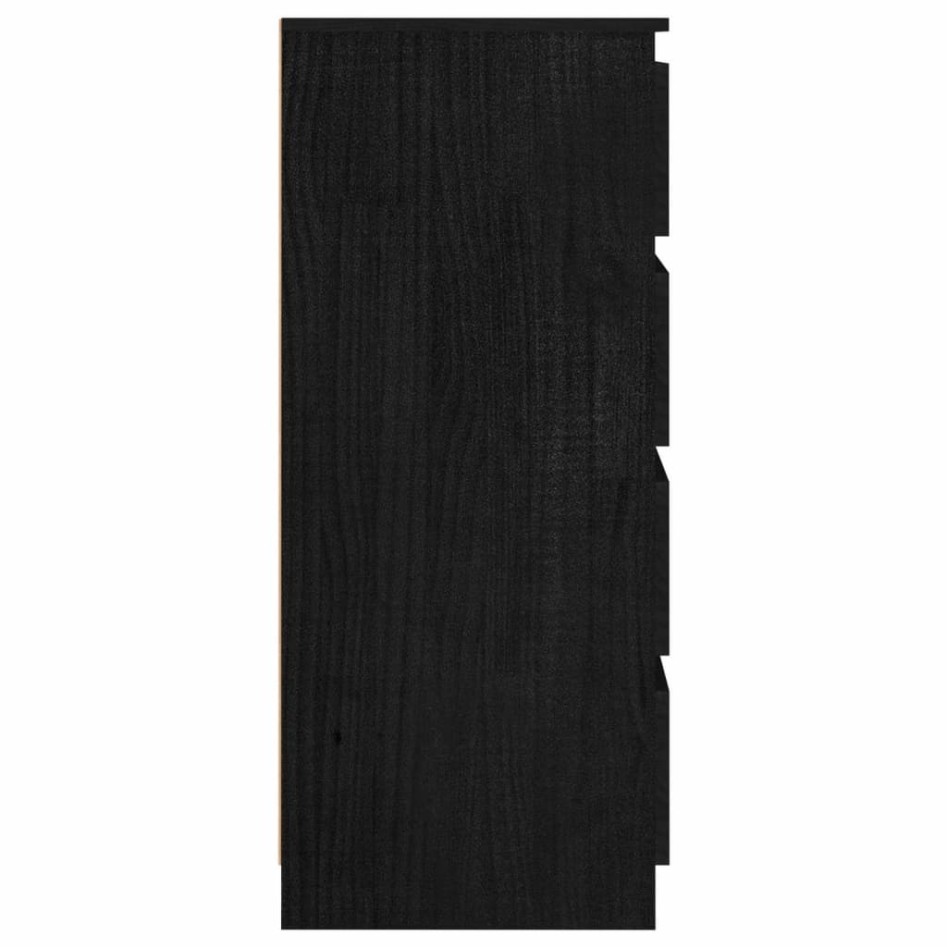 Armario auxiliar madera maciza de pino negro 60x36x84
