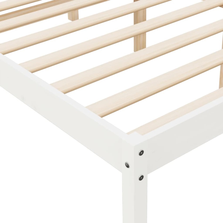 Cama para personas mayores madera maciza pino blanca 160x200