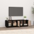 Mueble de TV madera maciza de pino negro 140x40x40