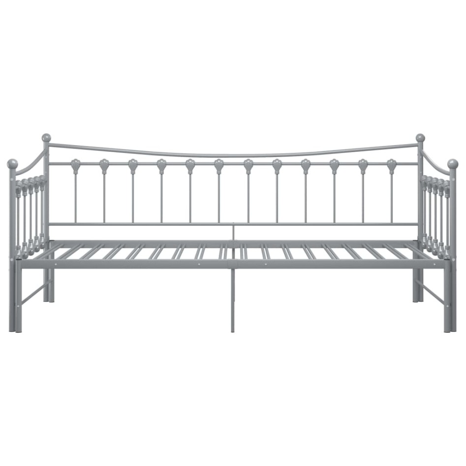 Estructura de sofá cama extraíble de metal gris 90x200