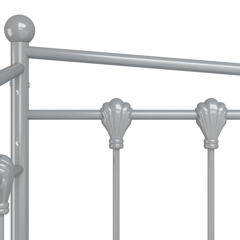 Estructura de sofá cama extraíble de metal gris 90x200