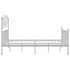 Estructura de cama de metal blanca 140x200