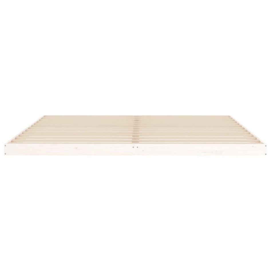 Estructura de cama de madera maciza de pino blanco 200x200