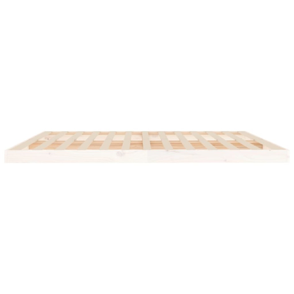 Estructura de cama de madera maciza de pino blanco 200x200