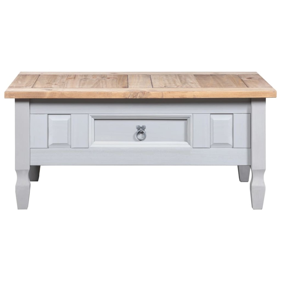 Mesa de centro Corona Range pino mexicano gris 100x55x45