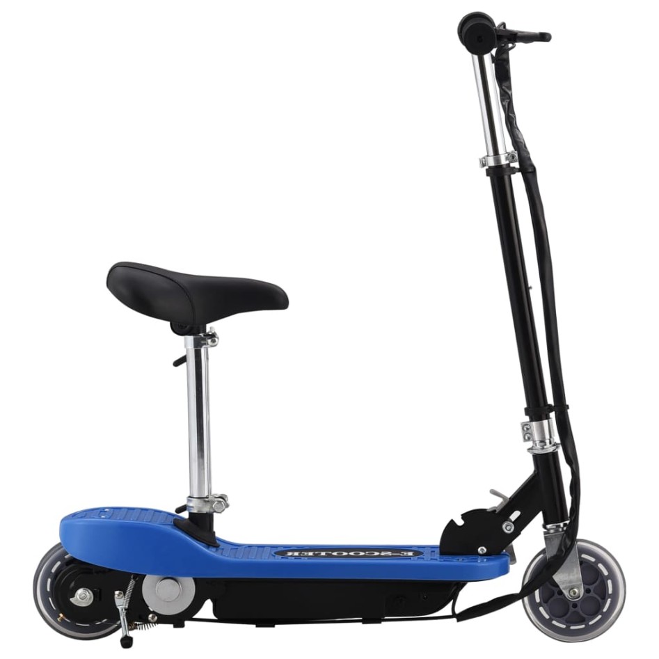Patinete eléctrico con asiento azul 120