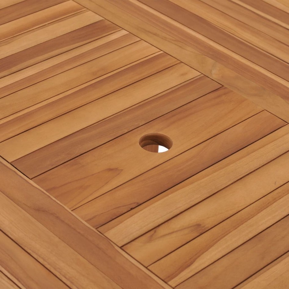 Mesa de jardín de madera de teca maciza 150x76