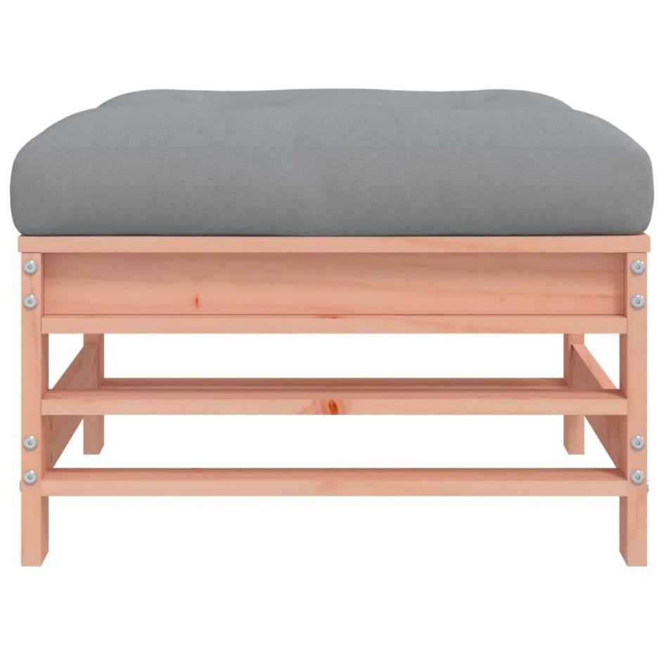 Taburetes de jardín con cojines 2 uds madera abeto de