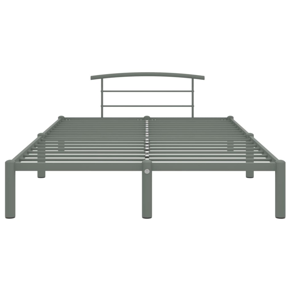 Estructura de cama de metal gris 140x200