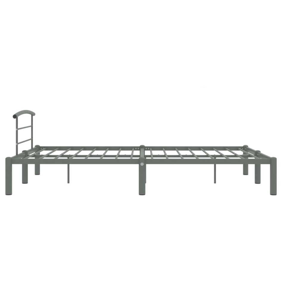 Estructura de cama de metal gris 140x200