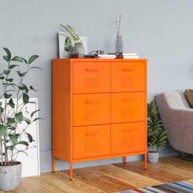 Armario de almacenamiento acero naranja 80x35x101,5