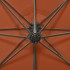 Sombrilla voladiza con poste y luces LED terracota 300