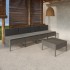 Set de muebles de jardín 5 pzas y cojines ratán sintético