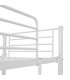 Estructura de litera con mesa de metal blanco 90x200 cm
