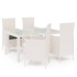 Juego comedor de jardín 5 pzas y cojines ratán sintético